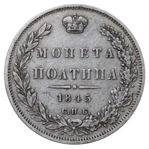 Ruské impérium, 1 Poltina, rok 1845, SPB-KB