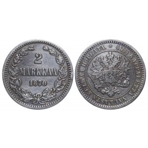 Ruské impérium, Fínsko, 2 Markkaa, 1870 rok, S