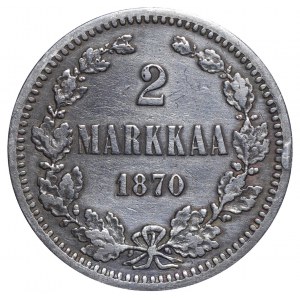 Ruské impérium, Fínsko, 2 Markkaa, 1870 rok, S