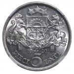 Latvia, 5 Lati, 1929 year, NGC, MS 62