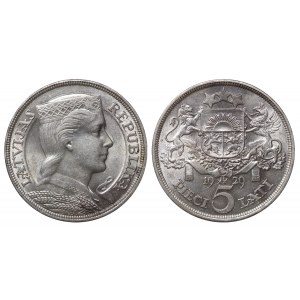 Latvia, 5 Lati, 1929 year