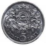 Latvia, 5 Lati, 1931 year, NGC, MS 62