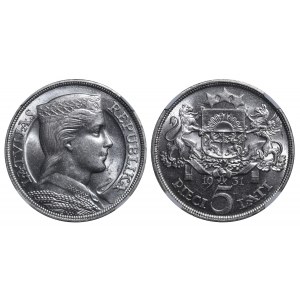 Latvia, 5 Lati, 1931 year, NGC, MS 62