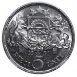 Latvia, 5 Lati, 1931 year, NGC, MS 62