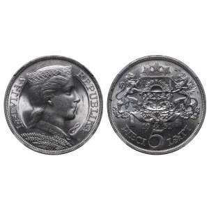 Latvia, 5 Lati, 1931 year, NGC, MS 62