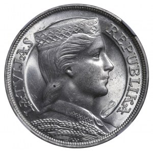 Latvia, 5 Lati, 1932 year, NGC, MS 63
