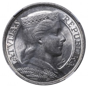 Latvia, 5 Lati, 1932 year, NGC, UNC DETAILS