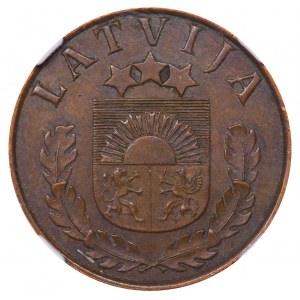 Latvia, 2 Santimi, 1937 year, NGC, MS 62 BN