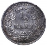 Nemecko, ½ marky, rok 1918, A, PCGS, MS 66