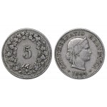 Switzerland, 5 Rappen, 1894 year, B