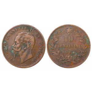 Italy, 10 Centesimi, 1866 year, N