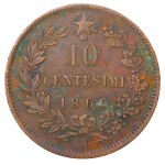Italy, 10 Centesimi, 1866 year, N