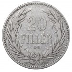 Maďarsko, 20 náplň, rok 1893, KB