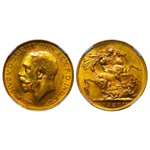 Afrique du Sud, 1 souverain, année 1927, NGC, MS 61