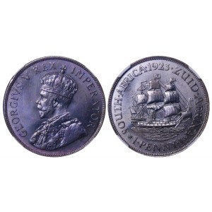South Africa, 1 Penny, 1923 year, NGC, MS 65 BN