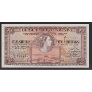 Bermuda, 5/- Shillings, 1957 year