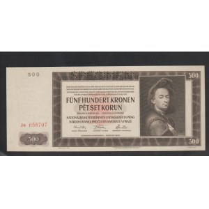 Bohemia,500 Kronen, 1942 year, Specimen