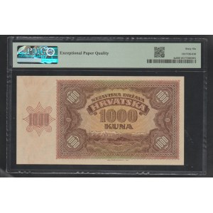 Chorvátsko, 1000 kun, rok 1941, 66 drahokamov Unc