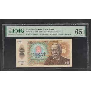 Czechoslovakia, 10 Korun 1986 year, 65 Gem Uncirculated