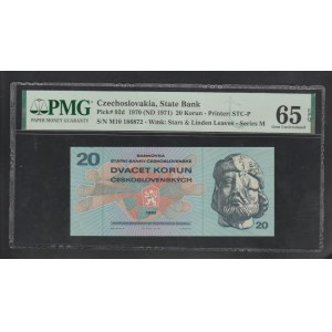 Czechoslovakia, 20 Korun, 1970 year, 65 Gem Uncirculated