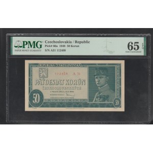 Czechoslovakia, 50 Korun, 1948 year, 65 Gem Uncirculated