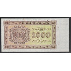 Czechoslovakia, 2000 Korun, 1945 year, Specimen