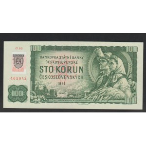 Československo, 100 korún, rok 1961