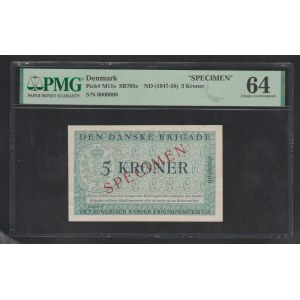 Denmark, 5 Kroner, 1947 year, 64 Choice Uncirculated, Specimen