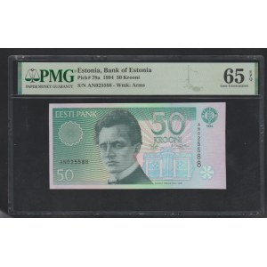 Estónsko 50 korún, rok 1994, 65 drahokamov, neobalené