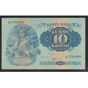 Estonia, 10 Krooni, 1937 year