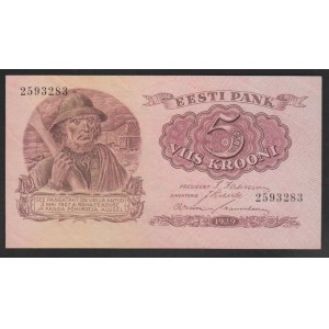 Estonia, 5 Krooni, 1929 year
