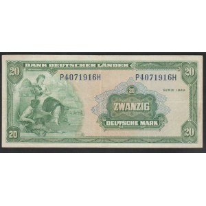 Germany, 20 Deutsche Mark, 1949 year