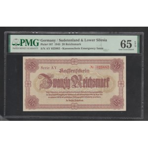 Germany, 20 Reichsmark, 1945 year, 65 Gem Unc