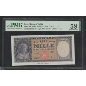 Italy, 1000 Lire, 1949 year, 58 Choice About Unc