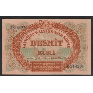 Latvia, 10 Rubles, 1919 year