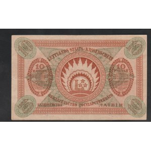 Lotyšsko, 10 rublů, rok 1919