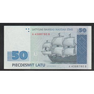 Latvia, 50 Latvian Latu, 1992 year