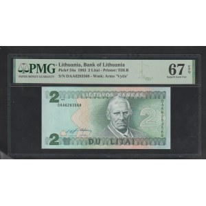 Lithuania , 2 Litai , 1993 year., 67 Superb Gem Unc