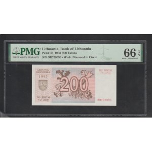 Lithuania , 200 Talonu , 1993 year, 66 Gem Uncirculated
