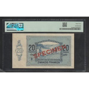 Luxembourg, 20 Francs, 1929 year ,64 Choice Uncirculated, Specimen