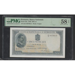 Rumunsko, 500 Lei , rok 1936, 58 Výber O