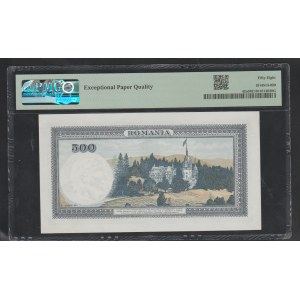 Rumunsko, 500 Lei , rok 1936, 58 Výber O
