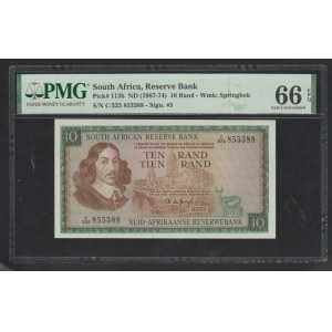 Južná Afrika, 10 Rand, rok 1975, 66 Gem Unc