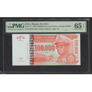 Zaire, 100.000 Nouveaux Zaires, anno 1996, 65 Gemma Unc
