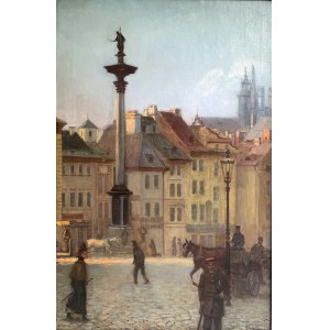 Józef Paucz, Blick auf den Schlossplatz und die Sigismund-Säule in Warschau