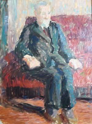 Otto Axer, Portret mężczyzny we wnętrzu