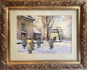 Stanisław Gibiński, Scena zimowa przed cerkwią