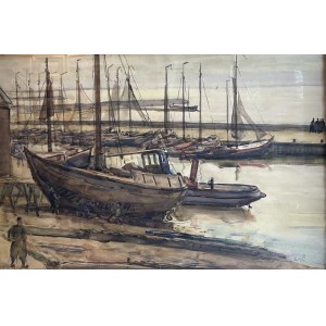 Evert Moll, Boats in the harbor