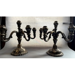 Pair of silver candlesticks