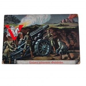 Heavy Artillery Letter Card from the Front 1915 sent Rybnik Katowice Pole
